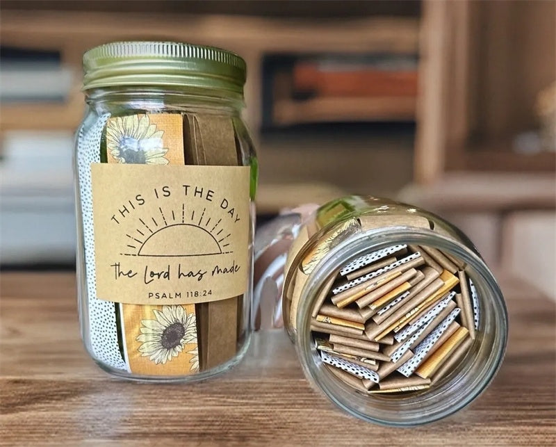 Handmade Bible Verses Jar 67 Color-coded Bible Verse Jar Crafts About Emotions And Feelings Display