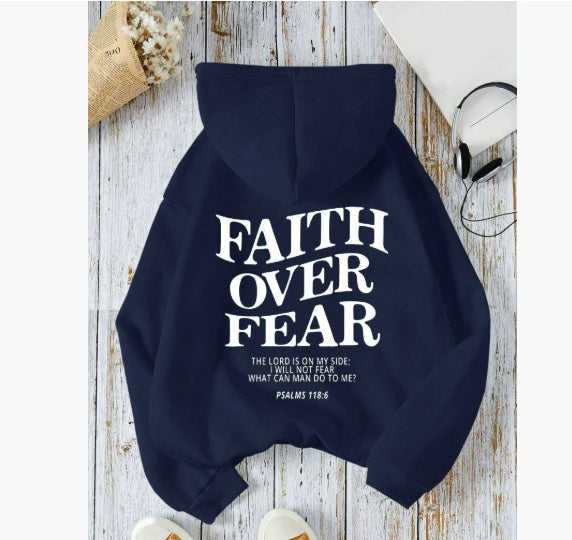 Faith Over Fear Christian Hoodie Christian Unisex