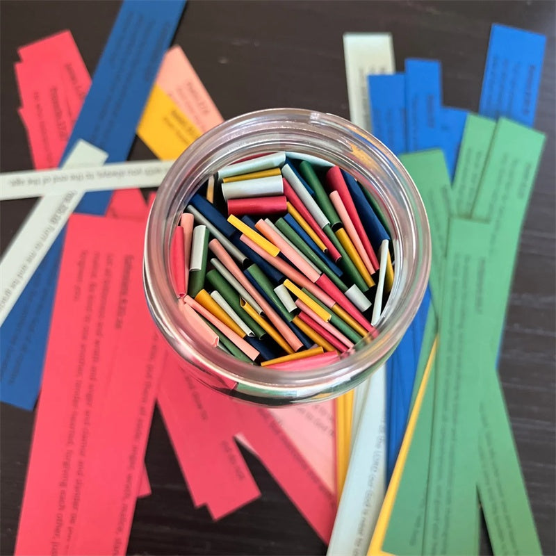 Handmade Bible Verses Jar 67 Color-coded Bible Verse Jar Crafts About Emotions And Feelings Display